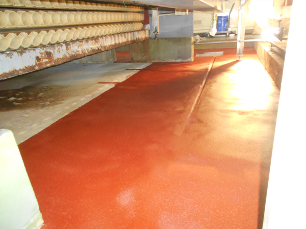 牛乳・乳製品製造工場塗床